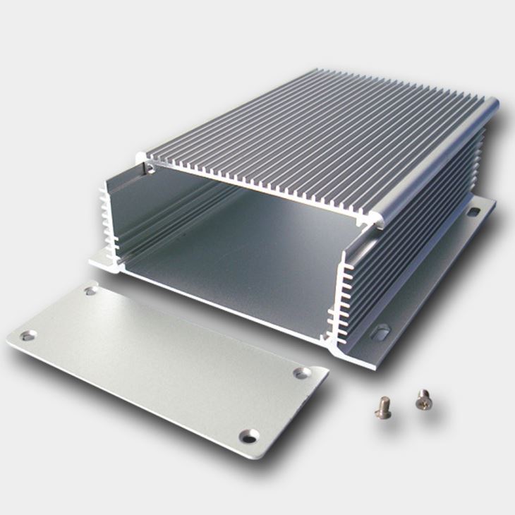 Silver Aluminium Extrusion Enclosure